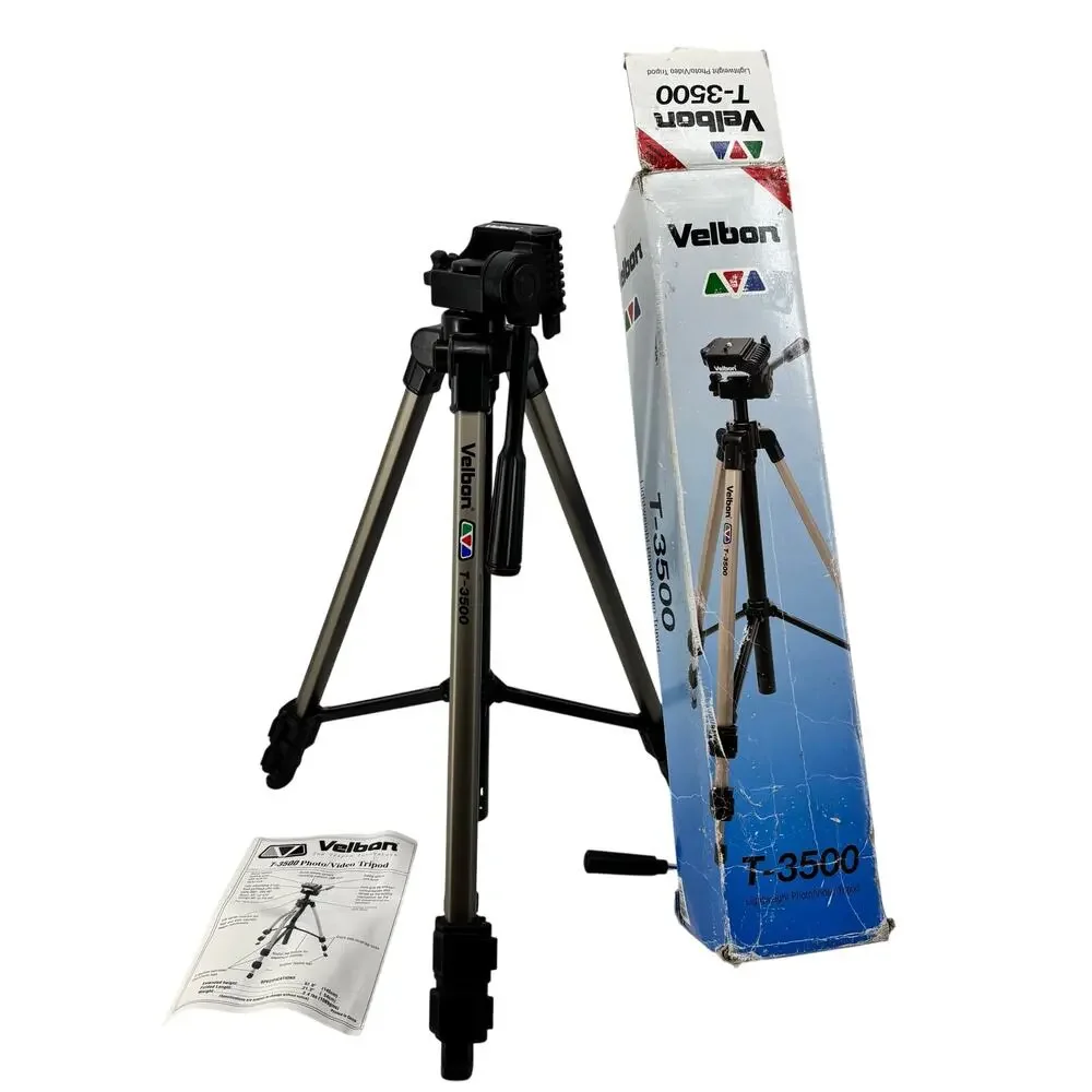 Velbon T-3500 Tripod Deluxe Lightweight Photo Video Camera Original Box